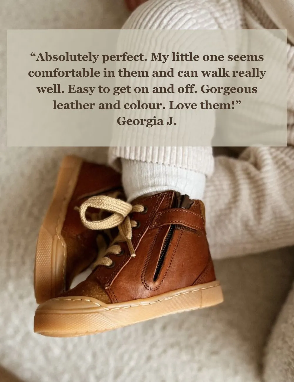 Cognac Sneaker-Style Booties