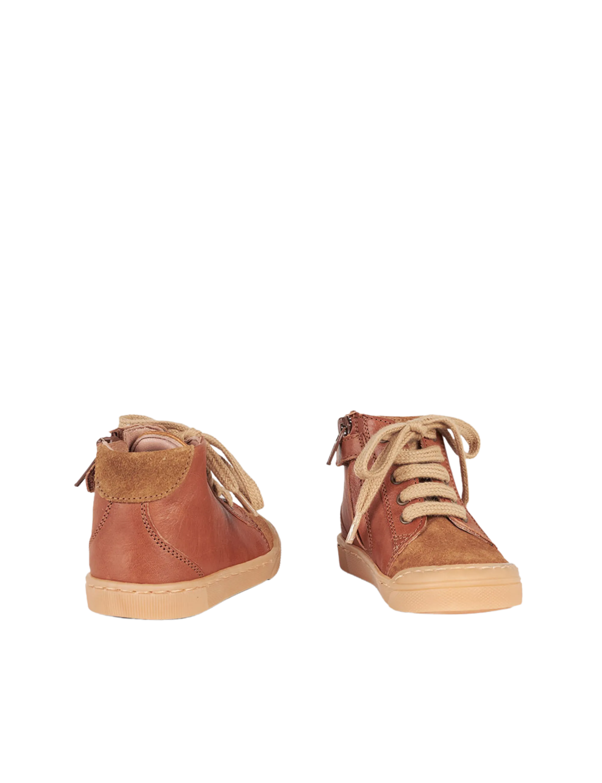 Cognac Sneaker-Style Booties