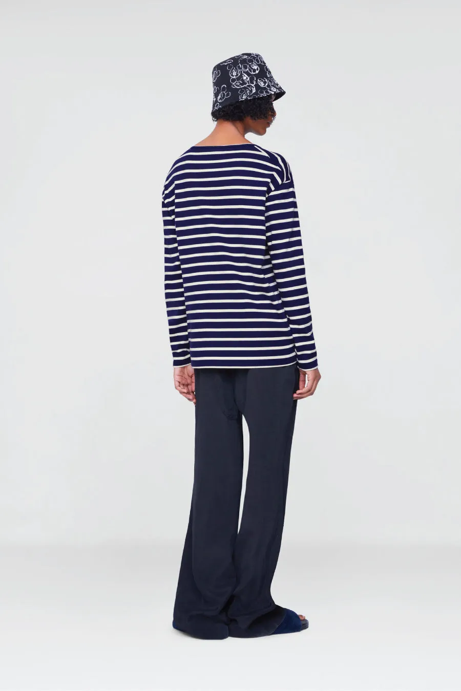 Stella McCartney x Disney Mickey Breton Stripe T-Shirt - White/ Blue