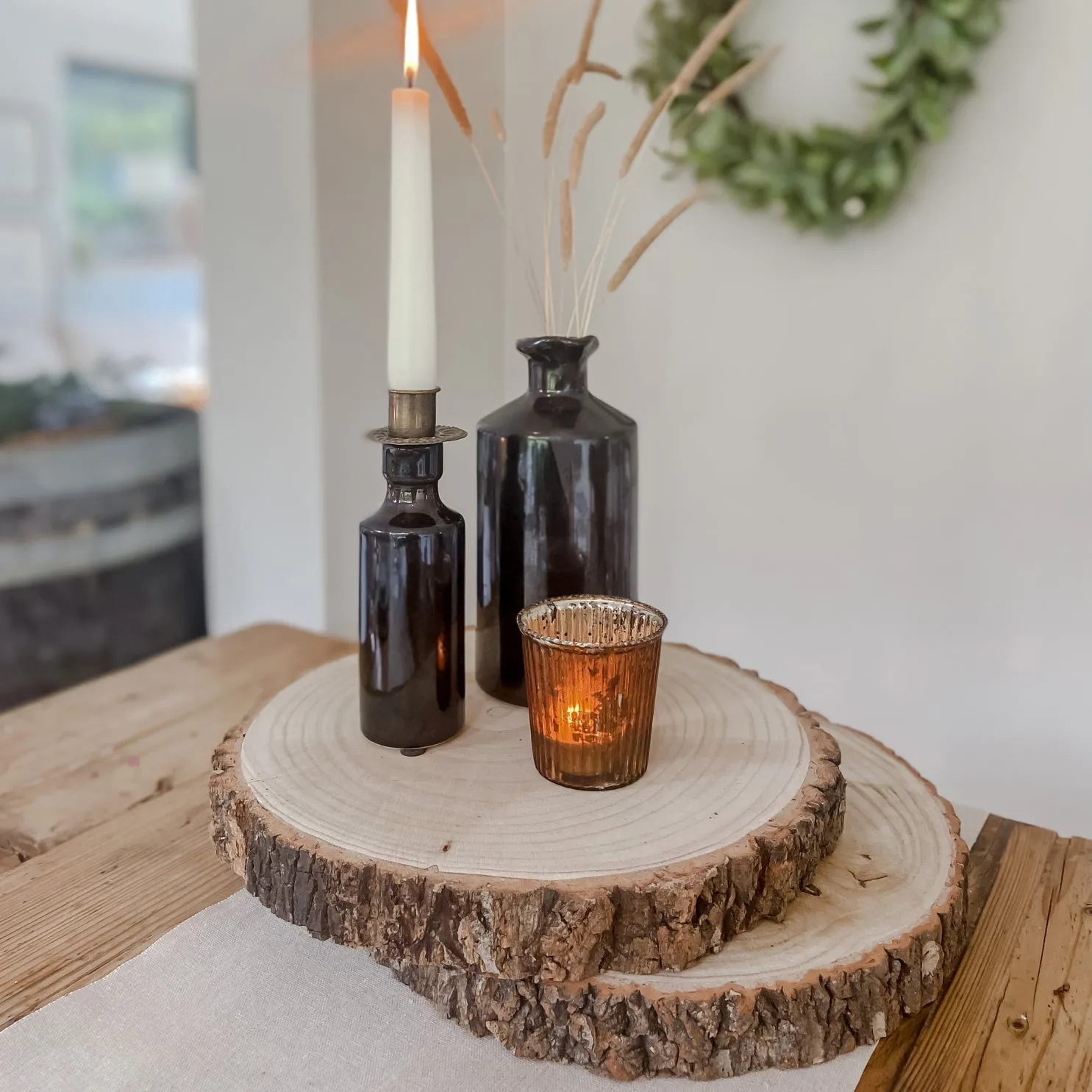 Wood Log Tree Slices - Rustic Wedding Centrepieces. (Varying Sizes 20cm - 47cm)