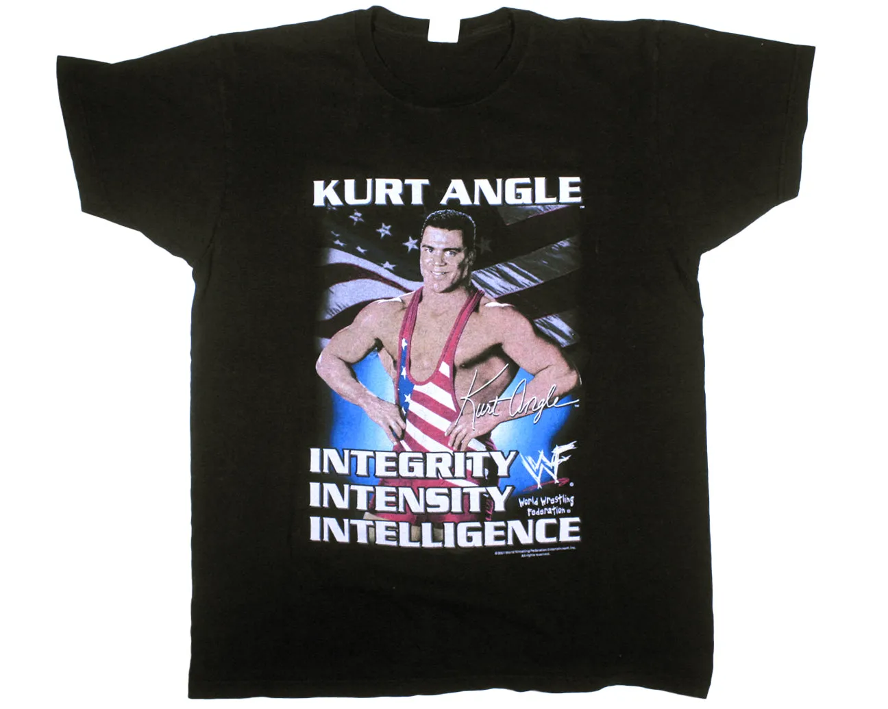 WWF KURT ANGLE 3 I'S T-SHIRT LG